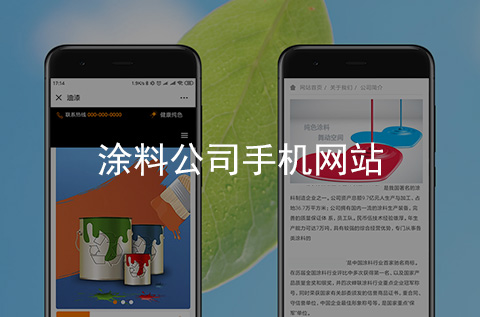 涂料公司手機網(wǎng)站制作案例