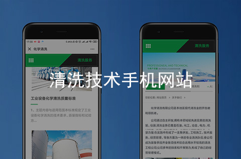 清洗技術(shù)手機網(wǎng)站制作案例